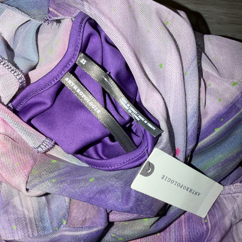 By Anthropologie Double layer mesh top - Picture 7 of 8